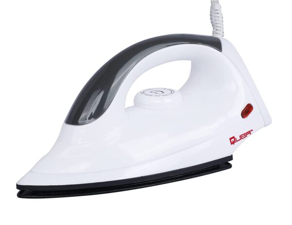 QUBA I-184 Dry Iron 1000 Watt Advance Soleplate and Anti-Bacterial German Coating Technology image
